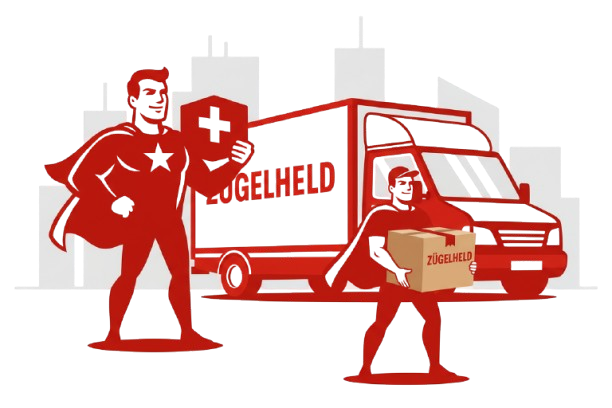 Zügelheld Umzugsteam Illustration